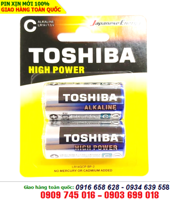 Pin trung C 1.5v Alkaline Toshiba HIgh Power LR14GCP-BP2 chính hãng Made in P.R.C
